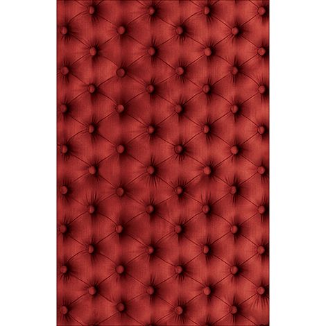 Sticker réfrigérateur et lave vaisselle, capitons rouge design classique déco, 75 cm X 49 cm (1/4)