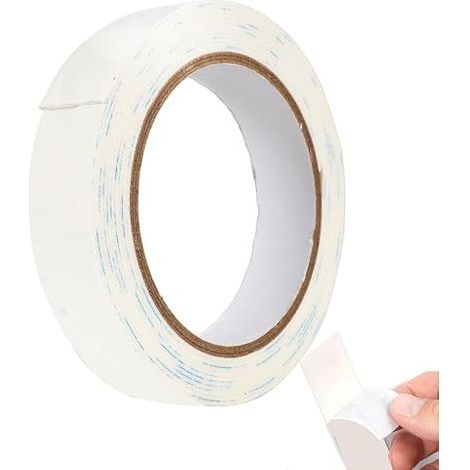 Double Sided Adhesive Tape for Strong Attachment Indoor and Outdoor Double Sided Extra Strong Exterior Double-Sided Adhesive Tape for Heavy Objects Mounting (19mm x 3m) (1/5)