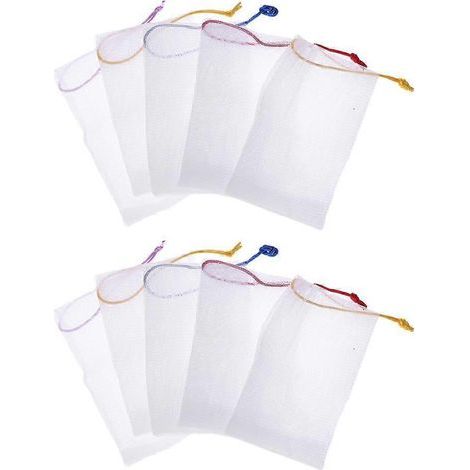 Set mit 20 handgefertigten Seifenbeuteln aus Netzgewebe zur Körper- und Gesichtsreinigung (Farbe zufällig) – 15,00 x 9,00 x 0,20 cm (1/4)