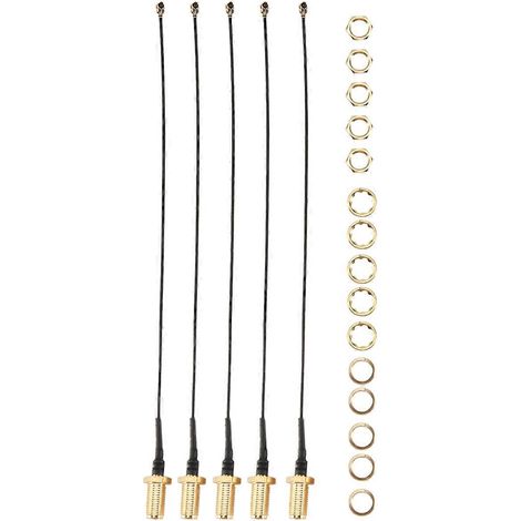 5pcs Connector Antenna WiFi SMA Female to IPX Extension Cable 15cm-- (1/5)