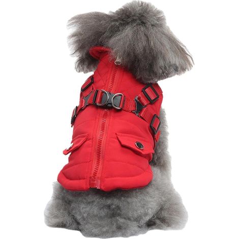 Vestes pour chien par temps froid - Gilet chaud pour chien avec fermeture (1/5)