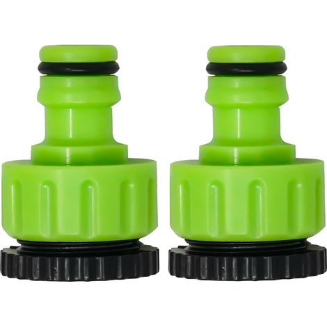 Dapetz ® 2 Pack Garden Hose Tap Connector, 1/2" & 3/4" BSP Threaded Faucets Kitchen Tap Connector Outdoor Garden Watering Fitting Quick Connector Set (1/5)