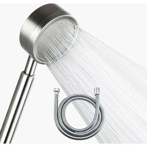 Soffione doccia ad alta pressione con tubo flessibile da 1,5 m, soffione doccia in acciaio inossidabile a risparmio idrico con tubo flessibile per doccia, soffioni doccia per bagno
