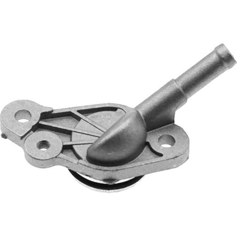 Thermostatgehäuse aus Aluminium mit Kühlmittel für Audi A4, A5 und Q5, Teilenummern 06K121132H, 06K121132G und 06K121132D.