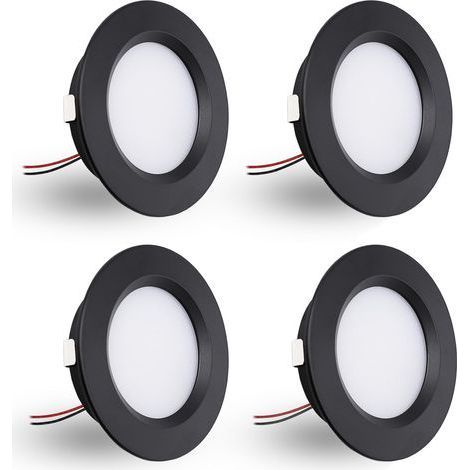 Lot de 4 Spot Encastrable,Dimmable 12V,Extra Plat 14mm,IP44 Salle De Bain,Trou 55mm Camping-Car (1/5)