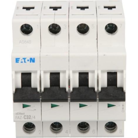 Disjoncteur 4P C 32A 15kA AC FAZ C32/4 279064