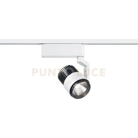 DUOLINE RADIATOR SPOT LED 15W · 1x 1270lm, 2300+3000+4000K ORIENTABILE METALLO BIANCO H. 23CM DIMMERABILE