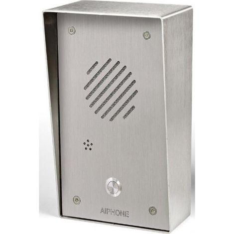 Aiphone – Platine résistante au vandalisme inox – LEDIA – IP 53 – Façade inox massif 2 mm – Fixation saillie avec boîtier fourni