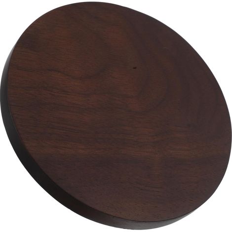 Socle en Bois Rond en Noyer pour Figurines de Jeu de Rôle Bords Lisses et Design Polyvalent, pour Décoration de Salons et Présentoir Élégant (1/5)