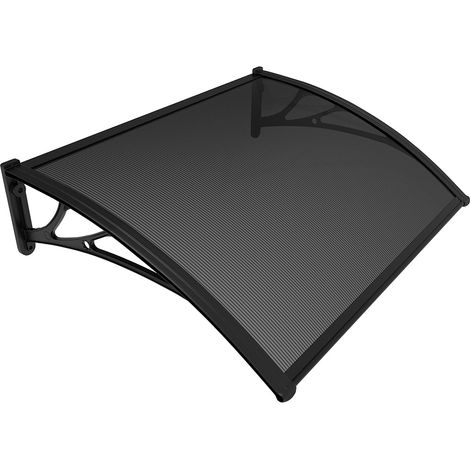 VOUNOT® Vordach für Haustür, 100 x 80 cm Pultbogenvordach Anthrazit