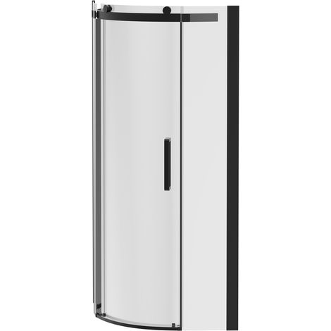 Series 10 Colore Matt Black 900mm Roller Quadrant Shower Enclosure (1/5)