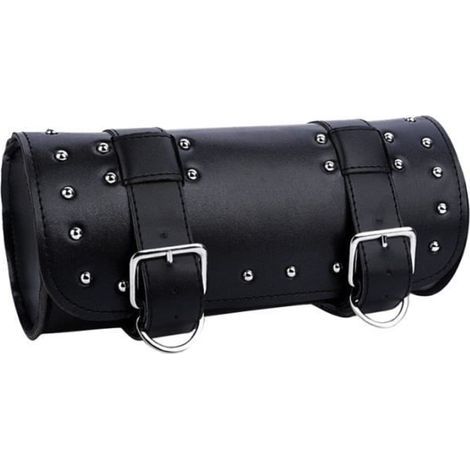 (Noir)Sacoche de moto - Non spécifié - Sac de guidon - Cuir PU - Imperméable - Noir (1/4)