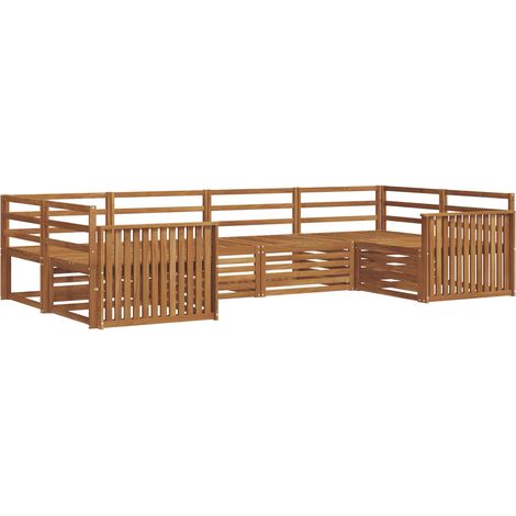 Conjunto de sofás de exterior 6 pcs Natural vidaXL (1/5)