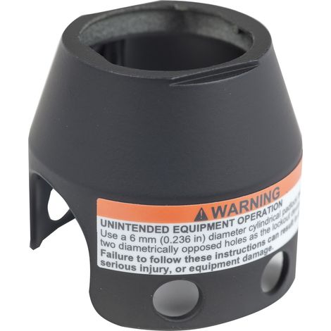 Protezione TRIGGER nera da 40 mm per la massima sicurezza e durata.