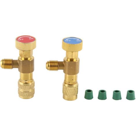 Stück Sicherheitsventil für flüssiges Kältemittel R410A R22 Klimaanlage Kältemittel Sicherheitsventil 1/4 Zoll Adapter FLITI