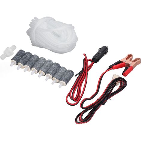 Kit Pompe à Air avec Valve Anti-Retour, Câbles et Pierres à Bulles pour Aquarium MPQ-904 (1/5)