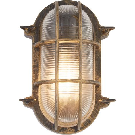 Bulkhead Lampe d'extérieur, aluminium noir doré, IP44 (1/4)
