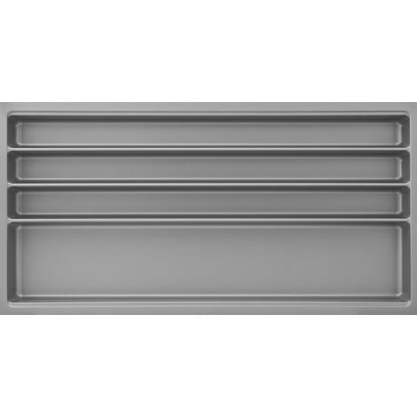 Agoform Besteckeinsatz Scoop II 474x816x59mm, Besteckkasten Kunststoff silber
