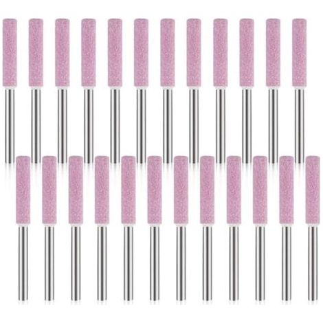 Paquet de 24 Pierres à Aiguiser pour AffûTeuse de TronçOnneuse, Outil de Meulage de Polissage pour AffûTeuse de TronçOnneuse 3X4.8mm (1/5)
