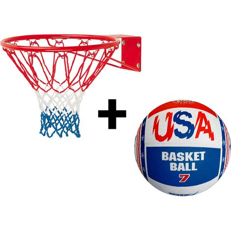 Canestro da Basket Ø 46 cm con Palla USA Multicolore (1/3)