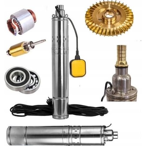 Pompe immergée avec flotteur 1500W – Débit 2400 l/h – Hauteur de levage 75 m – Pression 11,2 bar – Câble 15 m