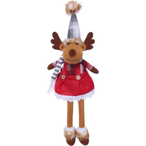 Renard En Peluche - Décor De Noël En Tissu Non Tissé - Figurine Pour Arbre De Noël Cuisine Salle De Séjour - Lot De 1 (1/4)