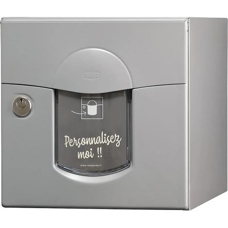 RENZ Boîte aux lettres 2 portes extérieur - Soléa - acier gris mat (1/5)