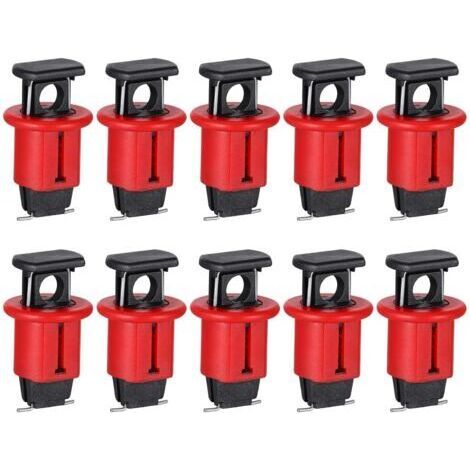 Pack of 10 miniature circuit breakers for electrical isolation, red, miniature circuit breakers--DTEKGAZ