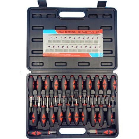 23-teiliges Werkzeugset zum Entfernen von Edelstahlklemmen für Kfz-Reparaturen und die Demontage elektronischer Bauteile. (1/5)