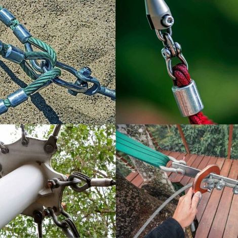 Manille D - Acier Inoxydable 304 - M10 - Charge Maximale 320 Kg - Pour Gréement Remorquage Ancrage Extérieur - 5 Pièces (1/5)