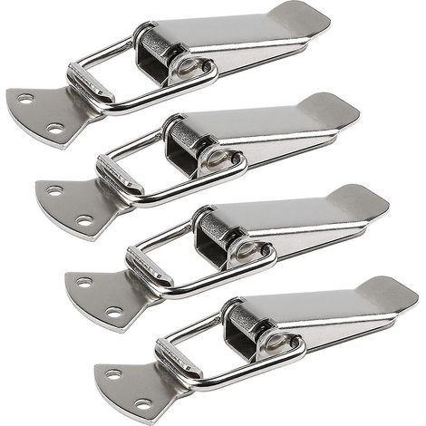 Kippriegel, Edelstahl-Spannriegel, 4-teiliges Set à 56 mm mit Schrauben (16 Stück), Geschenkhebel.