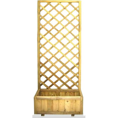 Pannello grigliato rettangolare con fioriera cm 90x40x180h