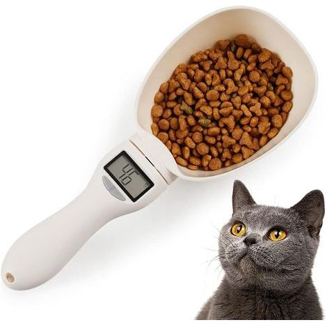 Cuillère Mesure Animaux,Pelle à Mesurer pour Aliments, Cuillère Mesure Électronique, Cuillère Pesée Détachable, Cuillère à Balance Numérique avec Écran LCD Pour Une Mesure Précise (1/5)