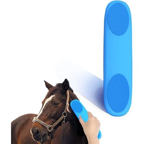 Brosse Cheval Brosse Magique Cheval, Brosse Caoutchouc Chevaux, Brosse Cheval 6 en 1, Brosse Chevaux Noir Massage/Toilettage/Nettoyer, convient aux Chevaux/Bovins/Chiens/Moutons (1/4)