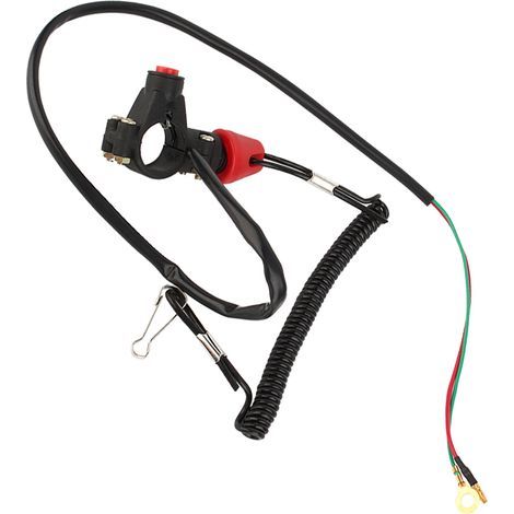 Télérupteur de sécurité avec cordon de rappel pour moteurs ATV, bateaux et motos - 12V, NO (1/5)