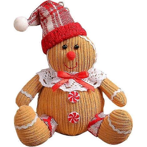 Lebkuchenmann-Hängedekoration, Weihnachtsbaumschmuck, 4-teilig