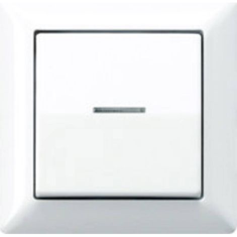Jung simple Insert Bouton-poussoir blanc-alpin AS590KO5WW 1 pc(s) Q265972 (1/2)