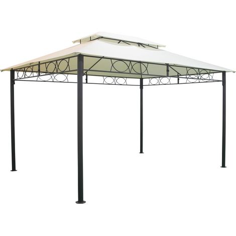 Primaster Pavillon Bari 3x4m beige wasserabweisend Festzelt Gartenpavillon