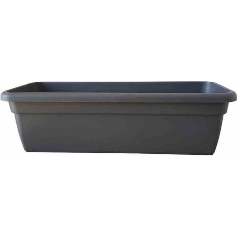 Bewässerungskasten 100 x 21,6 x 17,5 cm, anthrazit mit Einsatz und Wasserstandsanzeiger (1/2)
