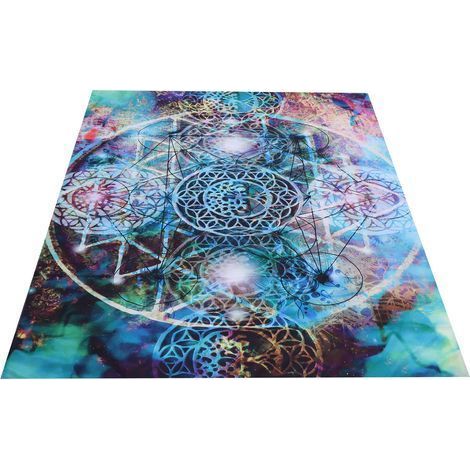 Wandbehang aus Polyester mit abstraktem geometrischem Muster, 200x150 cm, Innendekoration, künstlerische Wandverkleidung.