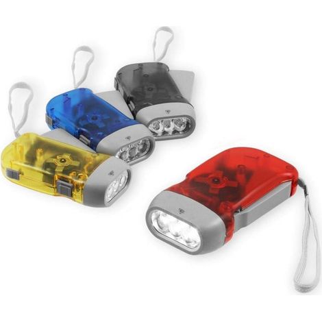 Lot de 4 lampes de poche à LED - Lampe de poche portable - 3 LED - Pour le camping, la randonnée - Couleur aléatoire (1/5)