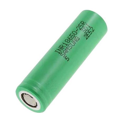 Pile rechargeable spéciale 18650 Samsung INR18650-25R résiste aux courants élevés, résiste aux températures élevées, flat-top Li-Ion 3.6 V 250 W292231 (1/2)