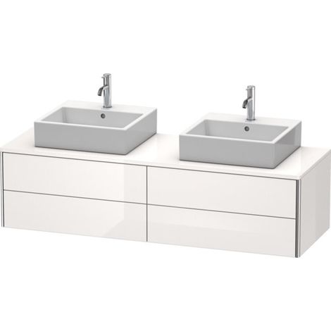 Lavabo consola Duravit XSquare, suspendido, para dos lavabos, 4 (1/2)