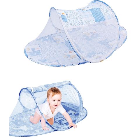 Moustiquaire pour BéBé Pliante Portable Lit De CrèChe Pliable Tente Voyage Autoportante Fermeture à GlissièRe (1/5)