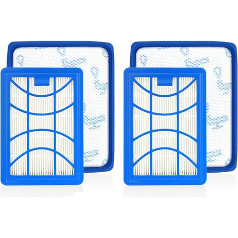 2 stück filter für philips powerpro expert fc9729 fc9741 fc9742 fc9743 fc9744 fc9745 fc9746 staubsauger ersatzfilter ersatzteile zubehör power cyclone 8 filter,ersetzt fc8003/01 fc6042/01 (1/4)