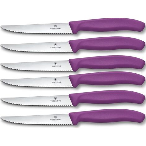 Victorinox Coltello da Bistecca / Pizza Lama 12 Cm Swiss Classic Manico Viola 1 Pz