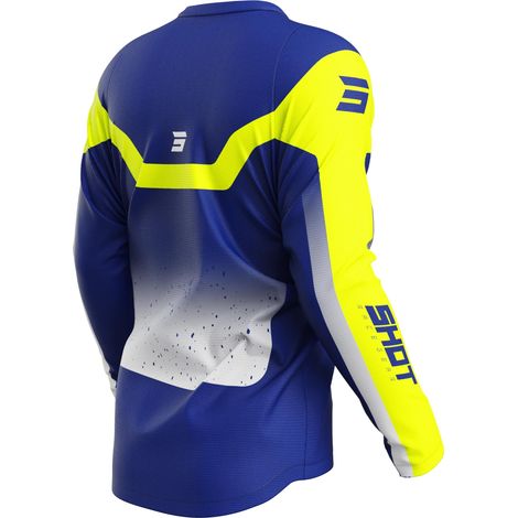 T-shirt tout-terrain Devo Blast Blue Cross, taille M (1/3)