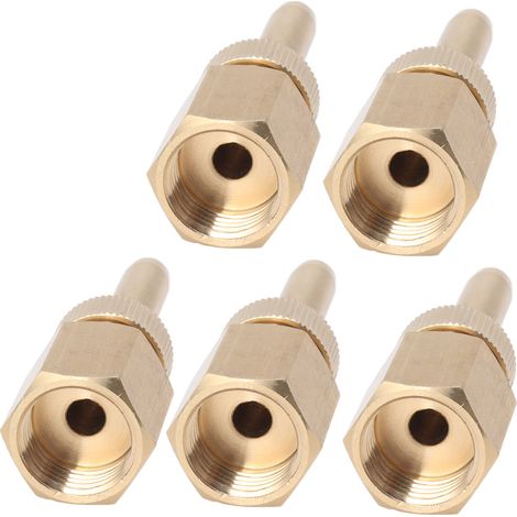 Lot de 5 buses de fontaine, têtes d'arrosage en laiton pour piscine et terrasse, injection directe, filetage intérieur G1/2". (1/5)