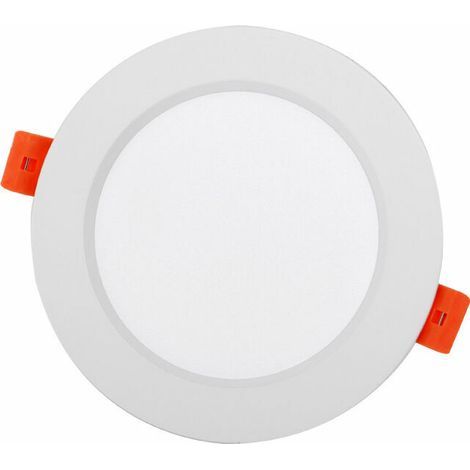 LED-Einbaustrahler, extra flach, 9 W, 220 V (V), Deckeneinbaubeleuchtung für Badezimmer, Wohnzimmer, rund, 3000 K, warmes Licht [Energieklasse A++] (1/5)