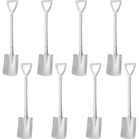 Set mit 6 Edelstahlspateln für die Gebäckherstellung, Mini-Dessertlöffel aus Silber zum Dekorieren von Kuchen und für festliche Anlässe